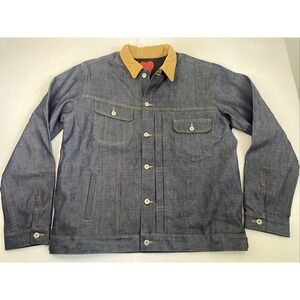 Emotionally Unavailable Japanese Raw Denim Ranch Jean Jacket Mens XL Blue
